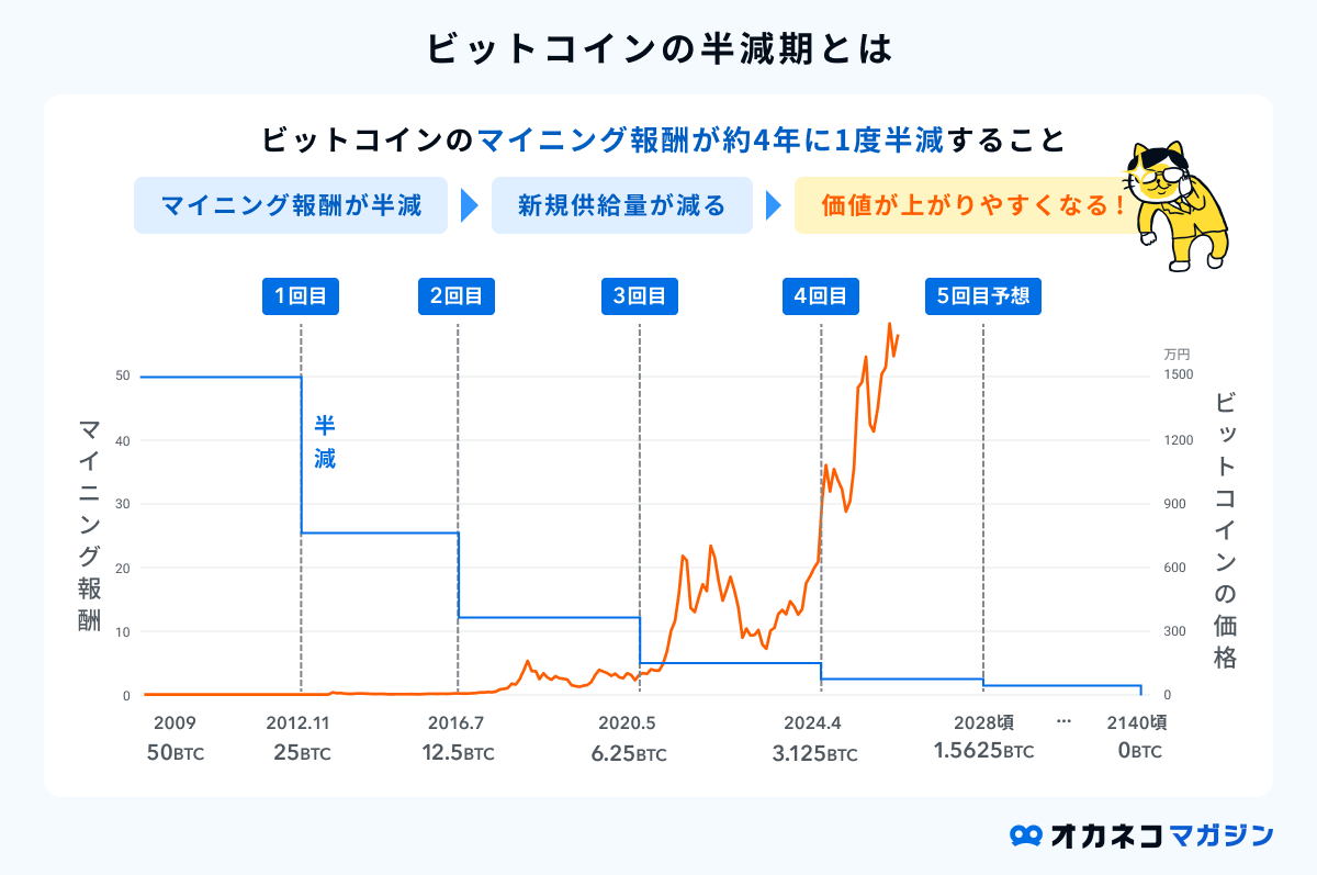ビットコインが上がる理由とは？チャートからわかる要因や歴史、将来性を解説 | オカネコマガジン